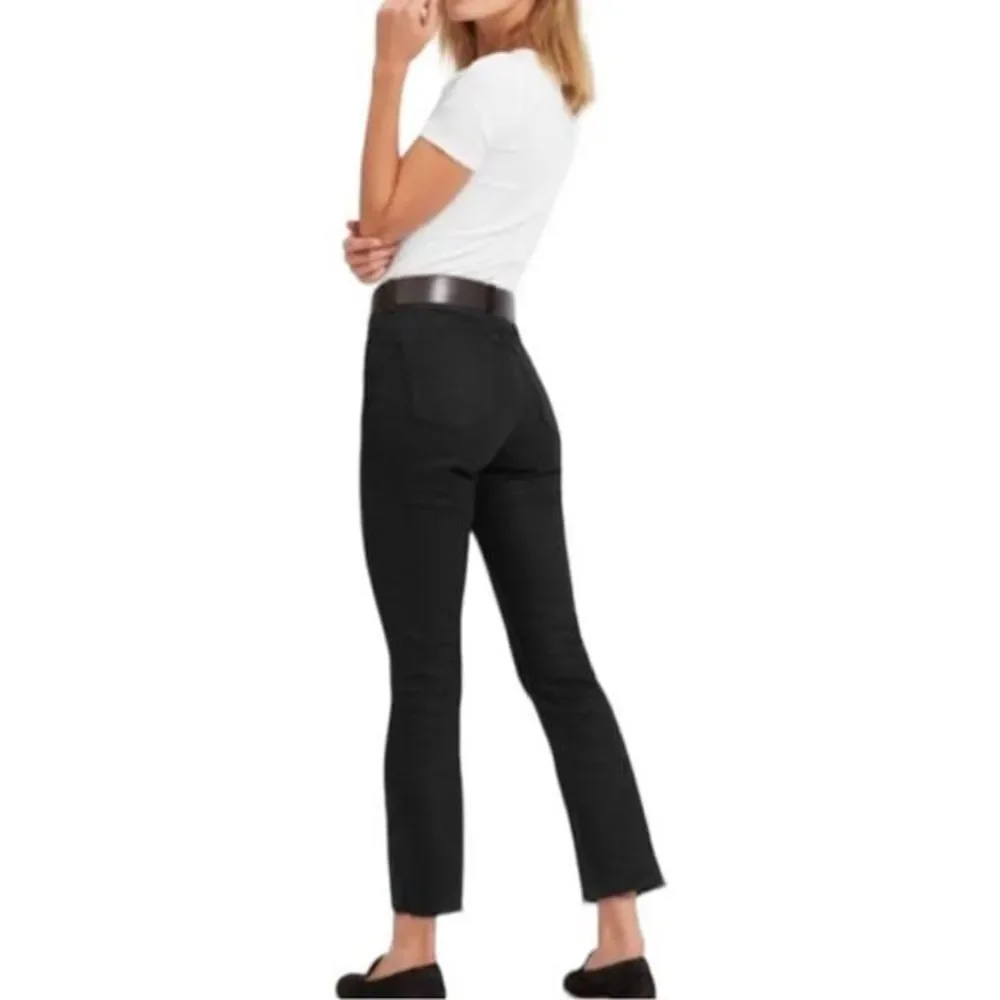 EVERLANE- Black Kick Crop Jeans with Raw Hem‎ Size 24R